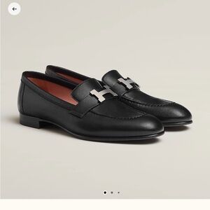 Hermes Paris Black Loafers